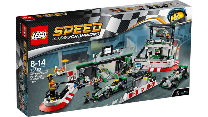 LEGO 75883 Speed Champions Mercedes AMG Petronas Formula 1 Team - Click Image to Close